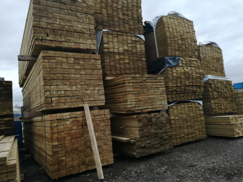 Timber stock stacked in the K&K yard