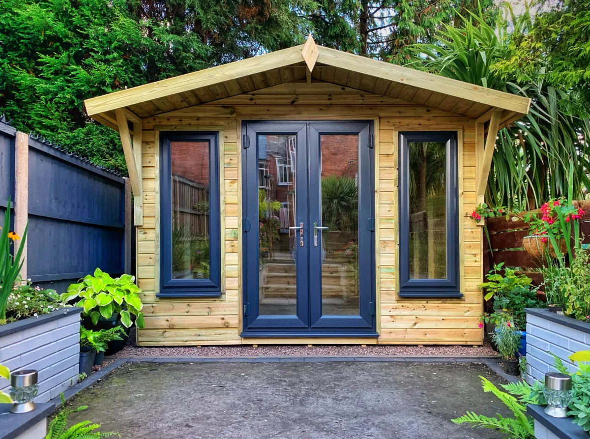 Apex summerhouse with uPVC doors & windows